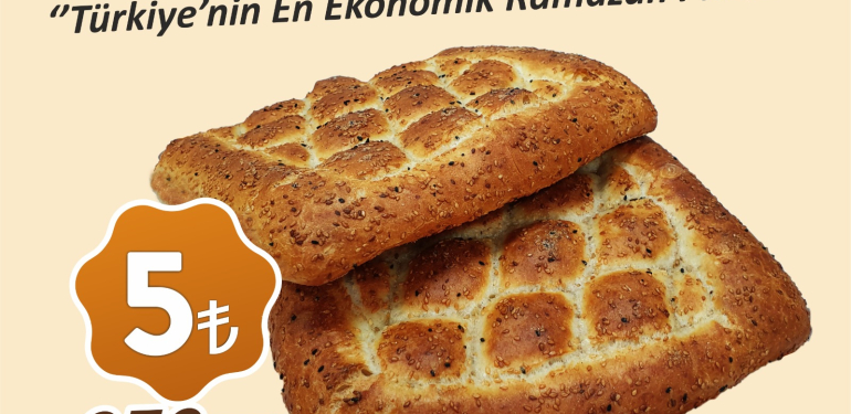350 gramlık Fırıntaş Kare Pide 5 lira