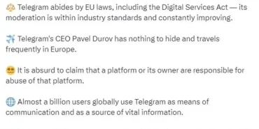 Telegram CEO'su Pavel Durov'un gözaltına alınmasıyla ilgili açıklama